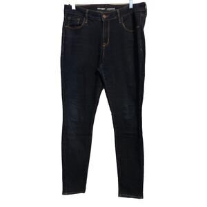 Old Navy‎ Womens Jeans Size 12 Long Rockstar Mid Rise Dark Wash Denim 34x30.5
